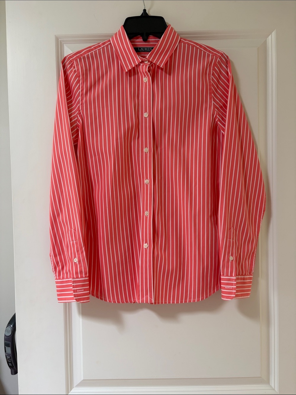 Lauren Ralph Lauren Women’s Coral Stripe Button Front Shirt